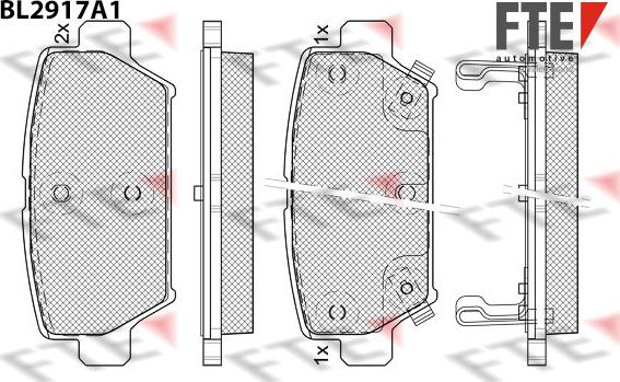 FTE 9011160 - Kit de plaquettes de frein, frein à disque cwaw.fr