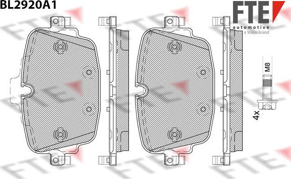 FTE 9011163 - Kit de plaquettes de frein, frein à disque cwaw.fr