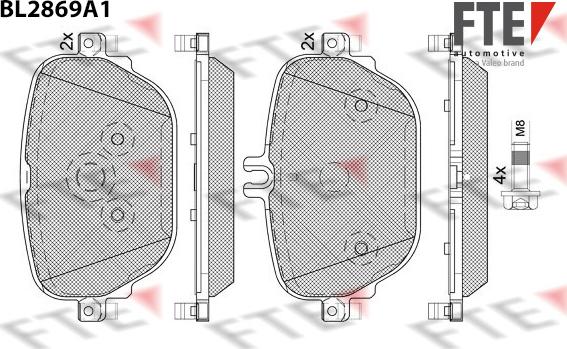 FTE 9011109 - Kit de plaquettes de frein, frein à disque cwaw.fr