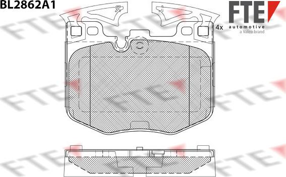 FTE 9011102 - Kit de plaquettes de frein, frein à disque cwaw.fr