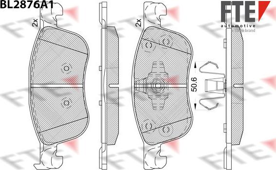 FTE 9011116 - Kit de plaquettes de frein, frein à disque cwaw.fr