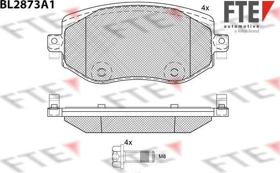 FTE 9011113 - Kit de plaquettes de frein, frein à disque cwaw.fr