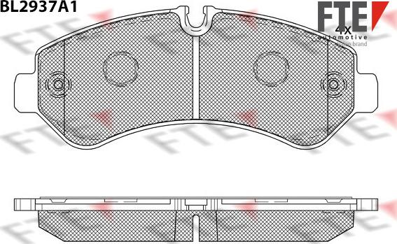 FTE 9011181 - Kit de plaquettes de frein, frein à disque cwaw.fr