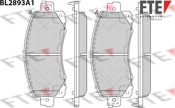 FTE 9011133 - Kit de plaquettes de frein, frein à disque cwaw.fr