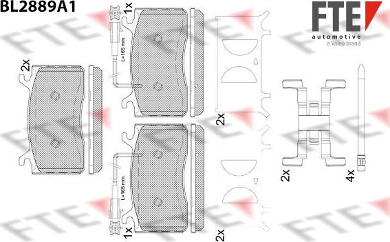 FTE 9011129 - Kit de plaquettes de frein, frein à disque cwaw.fr