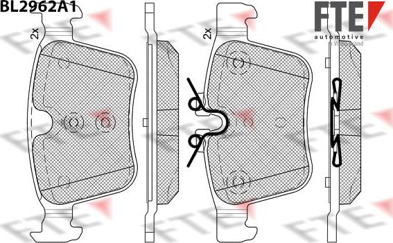 FTE 9011205 - Kit de plaquettes de frein, frein à disque cwaw.fr