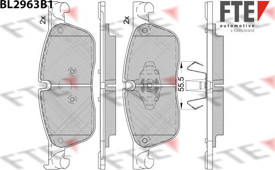 FTE 9011207 - Kit de plaquettes de frein, frein à disque cwaw.fr