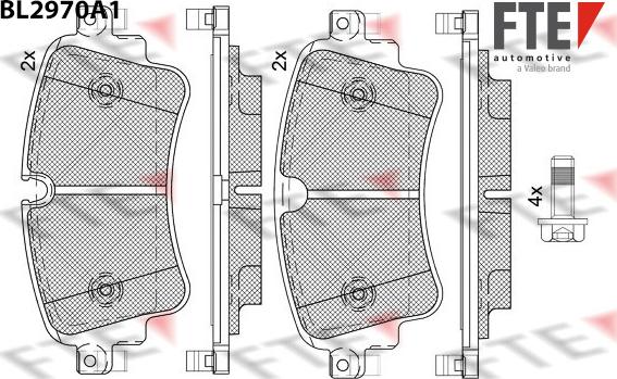 FTE 9011214 - Kit de plaquettes de frein, frein à disque cwaw.fr