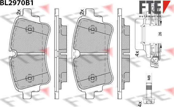 FTE 9011215 - Kit de plaquettes de frein, frein à disque cwaw.fr