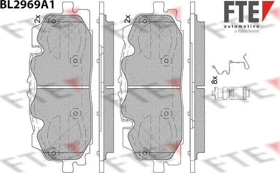 FTE 9011213 - Kit de plaquettes de frein, frein à disque cwaw.fr