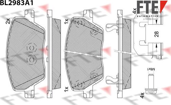 FTE 9011229 - Kit de plaquettes de frein, frein à disque cwaw.fr