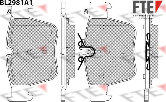 FTE 9011227 - Kit de plaquettes de frein, frein à disque cwaw.fr