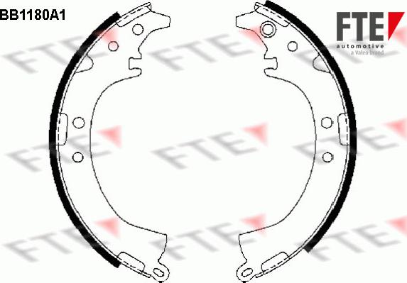 FTE BB1180A1 - Jeu de mâchoires de frein cwaw.fr