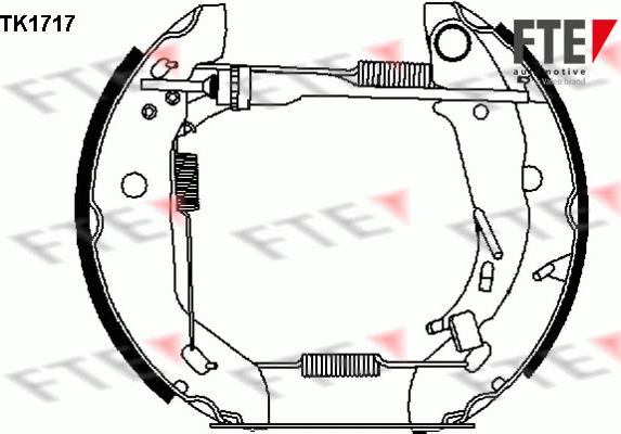 FTE TK1717 - Jeu de mâchoires de frein cwaw.fr