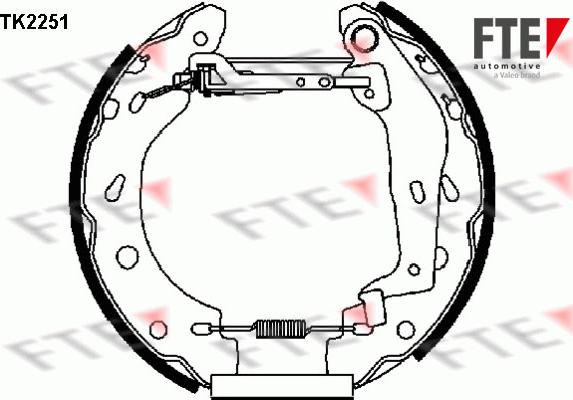 FTE TK2251 - Jeu de mâchoires de frein cwaw.fr