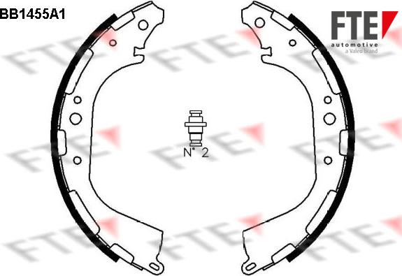 FTE BB1455A1 - Jeu de mâchoires de frein cwaw.fr