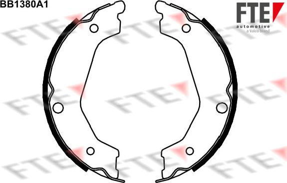 FTE BB1380A1 - Jeu de mâchoires de frein, frein de stationnement cwaw.fr