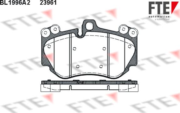 FTE BL1996A2 - Kit de plaquettes de frein, frein à disque cwaw.fr