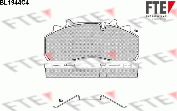 FTE BL1944C4 - Kit de plaquettes de frein, frein à disque cwaw.fr