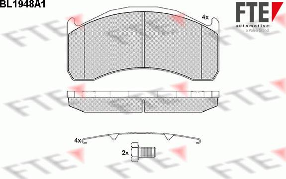 FTE BL1948A1 - Kit de plaquettes de frein, frein à disque cwaw.fr