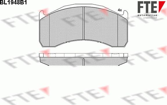 FTE BL1948B1 - Kit de plaquettes de frein, frein à disque cwaw.fr