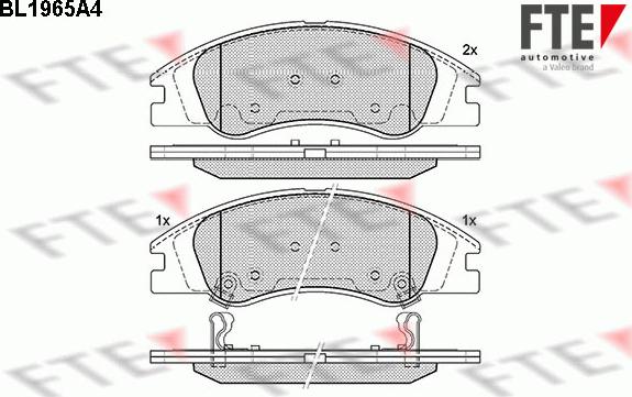 FTE BL1965A4 - Kit de plaquettes de frein, frein à disque cwaw.fr