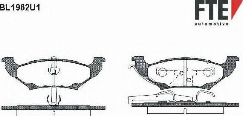 FTE BL1962U1 - Kit de plaquettes de frein, frein à disque cwaw.fr