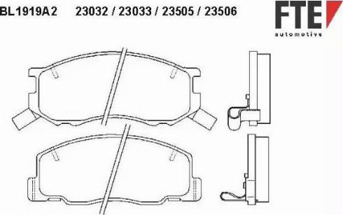 FTE BL1919A2 - Kit de plaquettes de frein, frein à disque cwaw.fr