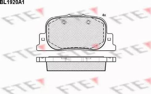 FTE BL1920A1 - Kit de plaquettes de frein, frein à disque cwaw.fr