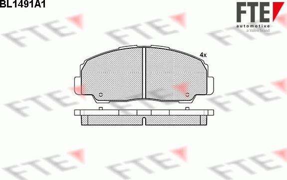 FTE BL1491A1 - Kit de plaquettes de frein, frein à disque cwaw.fr