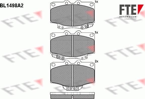 FTE BL1498A2 - Kit de plaquettes de frein, frein à disque cwaw.fr