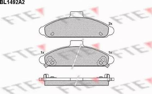 FTE BL1492A2 - Kit de plaquettes de frein, frein à disque cwaw.fr