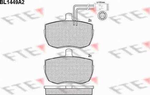 FTE BL1449A2 - Kit de plaquettes de frein, frein à disque cwaw.fr