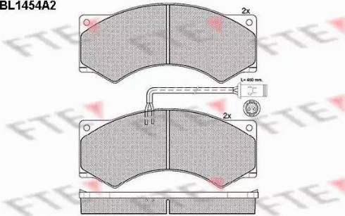 FTE BL1454A2 - Kit de plaquettes de frein, frein à disque cwaw.fr