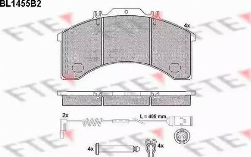 FTE BL1455B2 - Kit de plaquettes de frein, frein à disque cwaw.fr