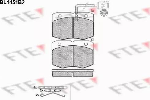 FTE BL1451B2 - Kit de plaquettes de frein, frein à disque cwaw.fr