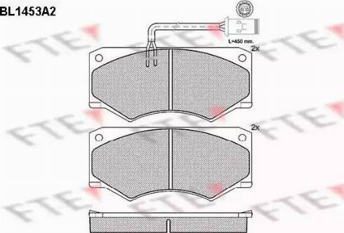 FTE BL1453A2 - Kit de plaquettes de frein, frein à disque cwaw.fr