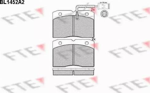 FTE BL1452A2 - Kit de plaquettes de frein, frein à disque cwaw.fr