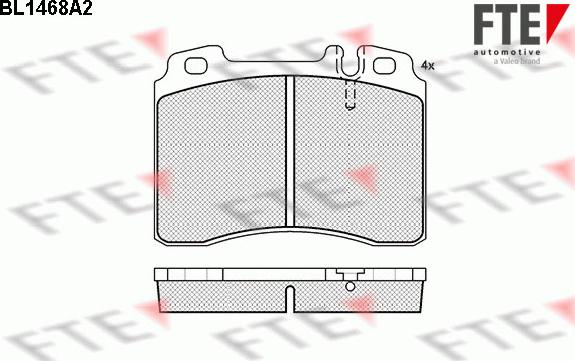 FTE BL1468A2 - Kit de plaquettes de frein, frein à disque cwaw.fr