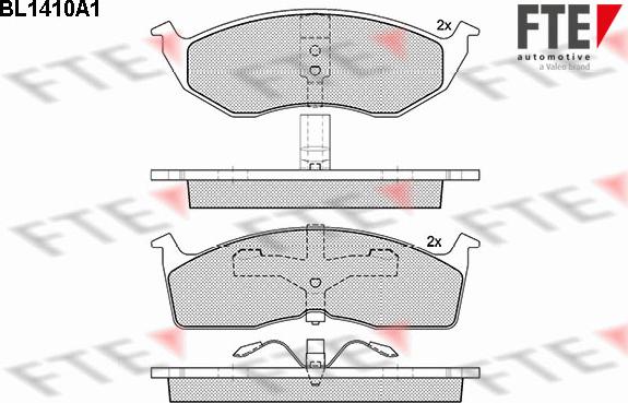 FTE BL1410A1 - Kit de plaquettes de frein, frein à disque cwaw.fr