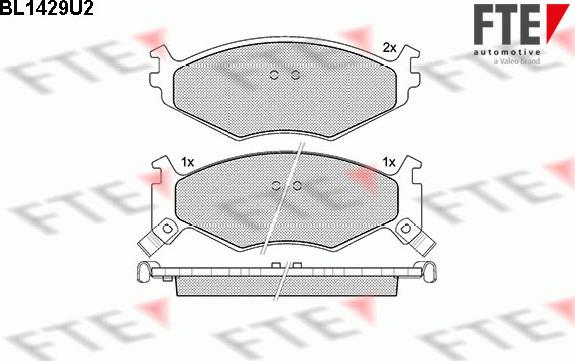 FTE BL1429U2 - Kit de plaquettes de frein, frein à disque cwaw.fr