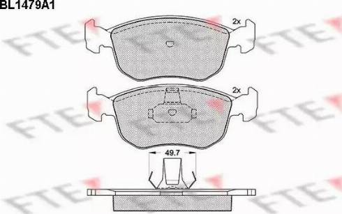 FTE BL1479A1 - Kit de plaquettes de frein, frein à disque cwaw.fr