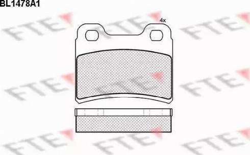 FTE BL1478A1 - Kit de plaquettes de frein, frein à disque cwaw.fr