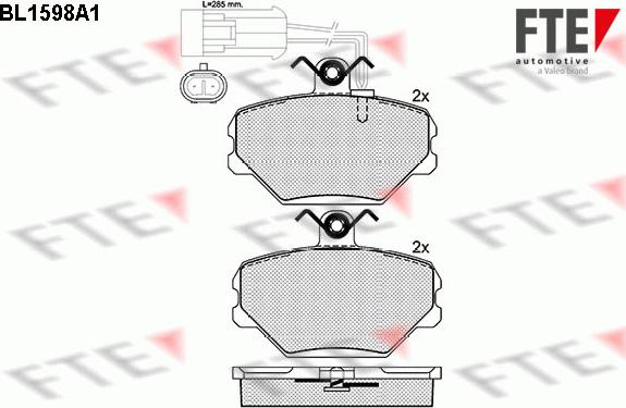 FTE BL1598A1 - Kit de plaquettes de frein, frein à disque cwaw.fr