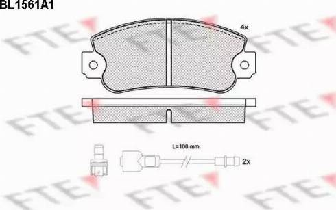 FTE BL1561A1 - Kit de plaquettes de frein, frein à disque cwaw.fr