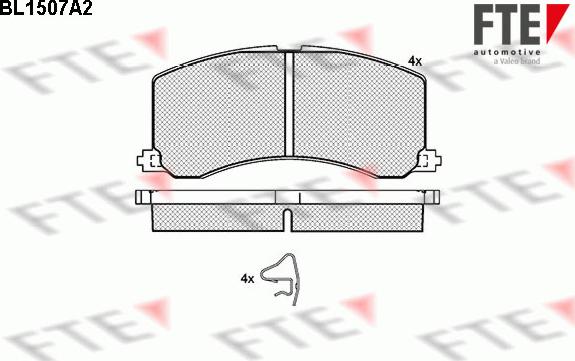 FTE BL1507A2 - Kit de plaquettes de frein, frein à disque cwaw.fr