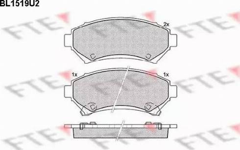 FTE BL1519U2 - Kit de plaquettes de frein, frein à disque cwaw.fr