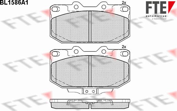 FTE BL1586A1 - Kit de plaquettes de frein, frein à disque cwaw.fr