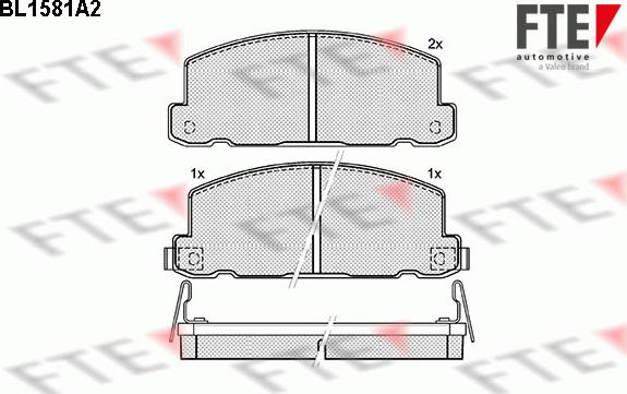 FTE BL1581A2 - Kit de plaquettes de frein, frein à disque cwaw.fr