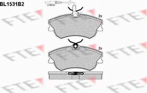 FTE BL1531B2 - Kit de plaquettes de frein, frein à disque cwaw.fr